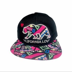 Cali Bear 'California Love' Hat Flat Brim SnapBack Cap Unique Colorway
